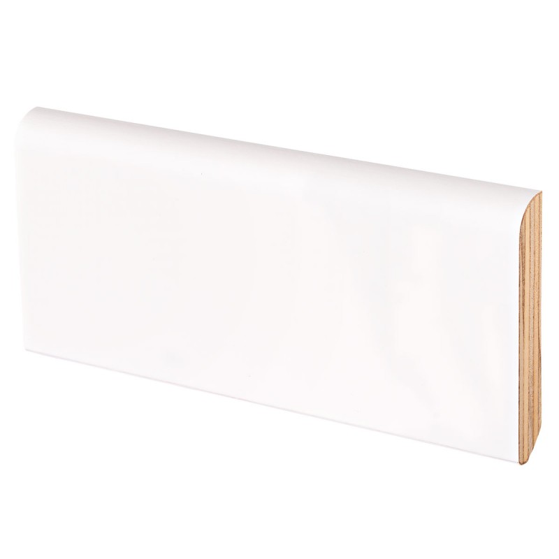 Battiscopa Tanganika laccato bianco 80x13 - Becco Civetta
