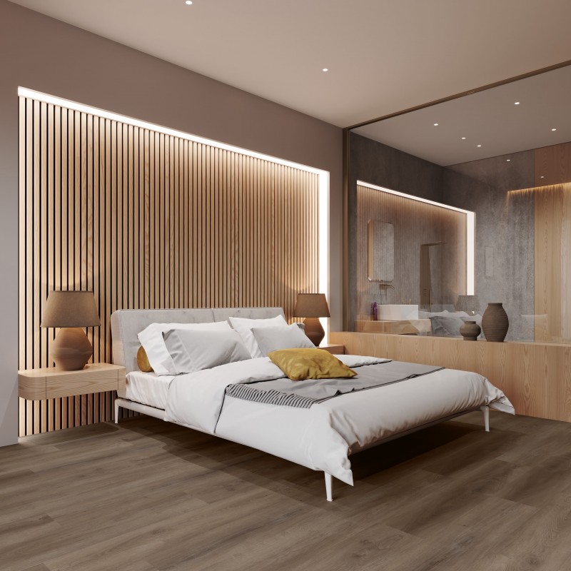 PAVIMENTO IN SPC ROVERE NOCE SCURO Nep 50 ZOE